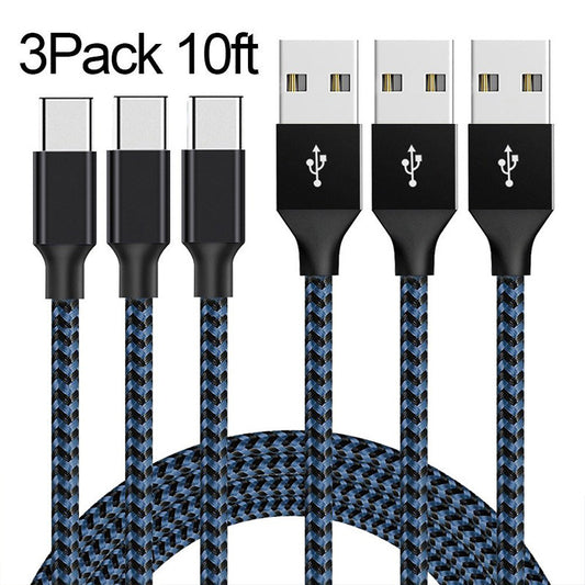 Apple USB Braided Nylon Charging Data Cable 1m 2m 3m