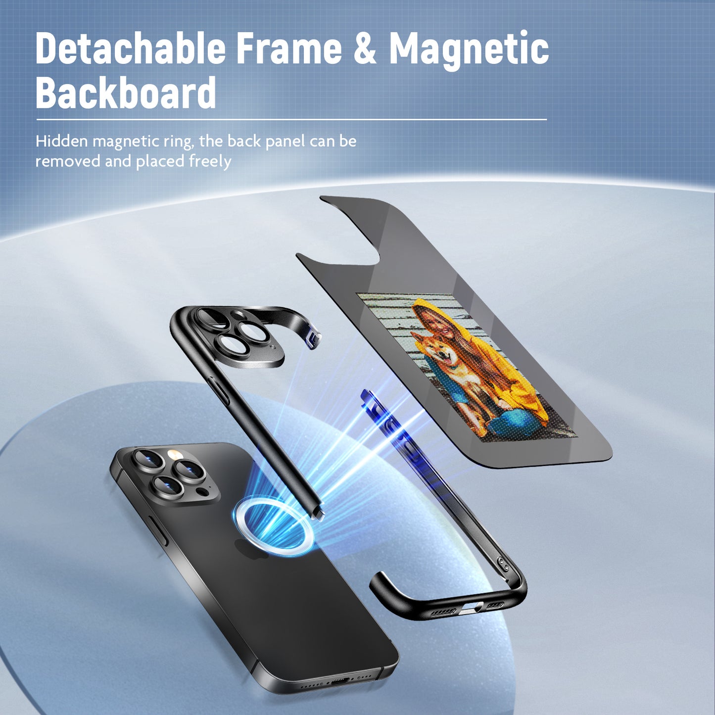 iPhone 15 Pro Max NFC E-Ink Screen Flip Case Smart DIY Custom Cover