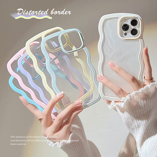 Wave Border Candy Color Phone Case For iPhone Slim Design