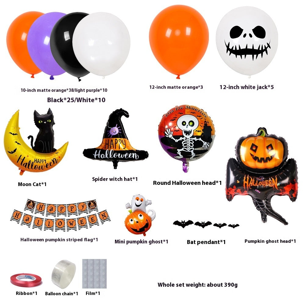 Halloween Hanging Flag Balloon Set Party Decoration Supplies for Home & Event