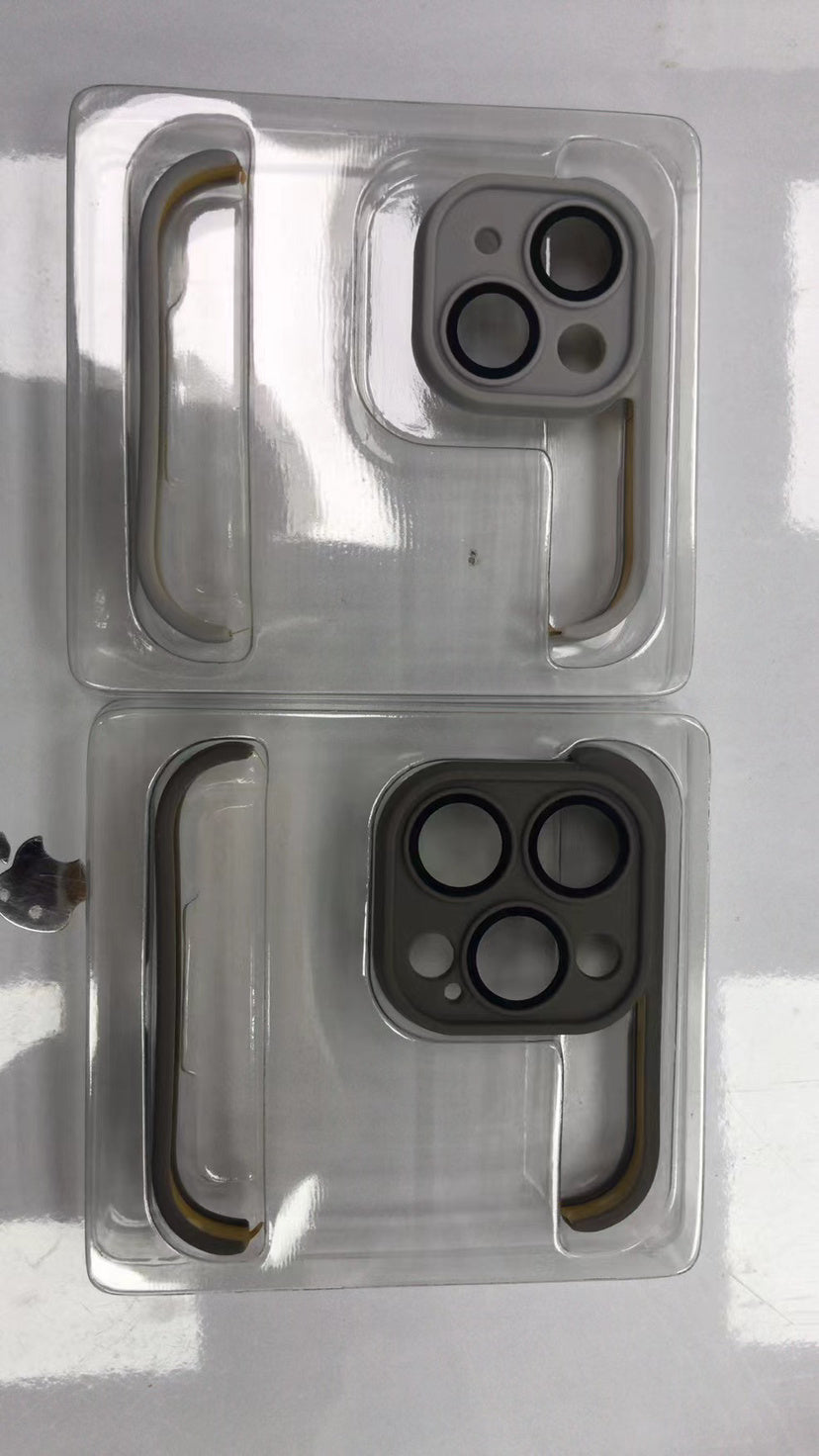 TPU Phone Case with Glass Lens Protector Dustproof Corner Pad for iPhone X–15