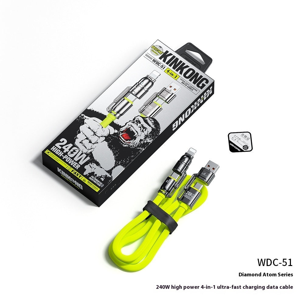 Four In One Fast Charge Data Cable Lightning Type C