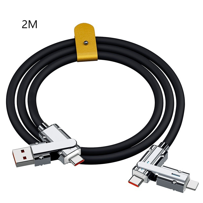 Orange Fast Charge USB Type C Lightning Cable 1m Zinc Alloy