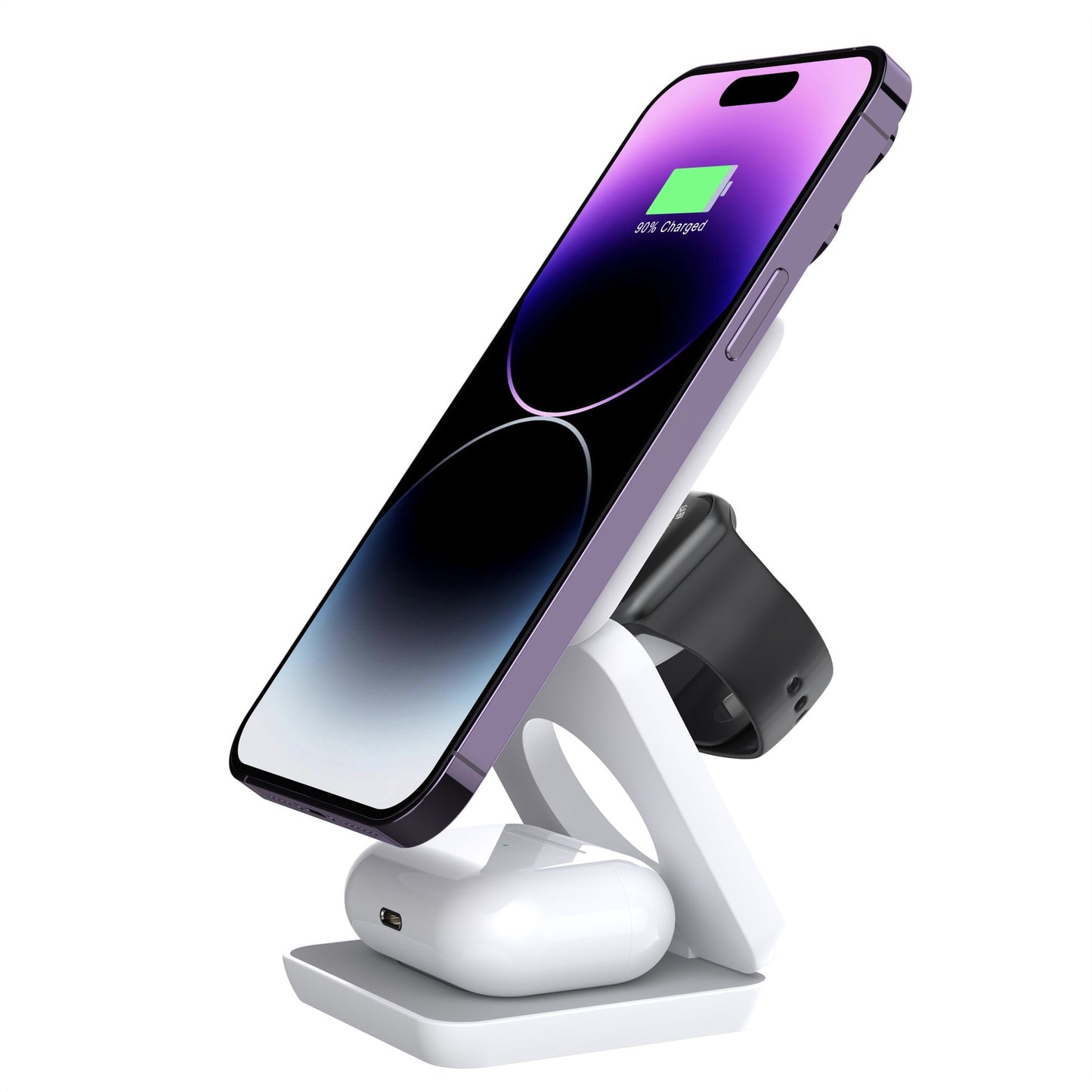 Foldable Three In One Magnetic Wireless Charger Stand