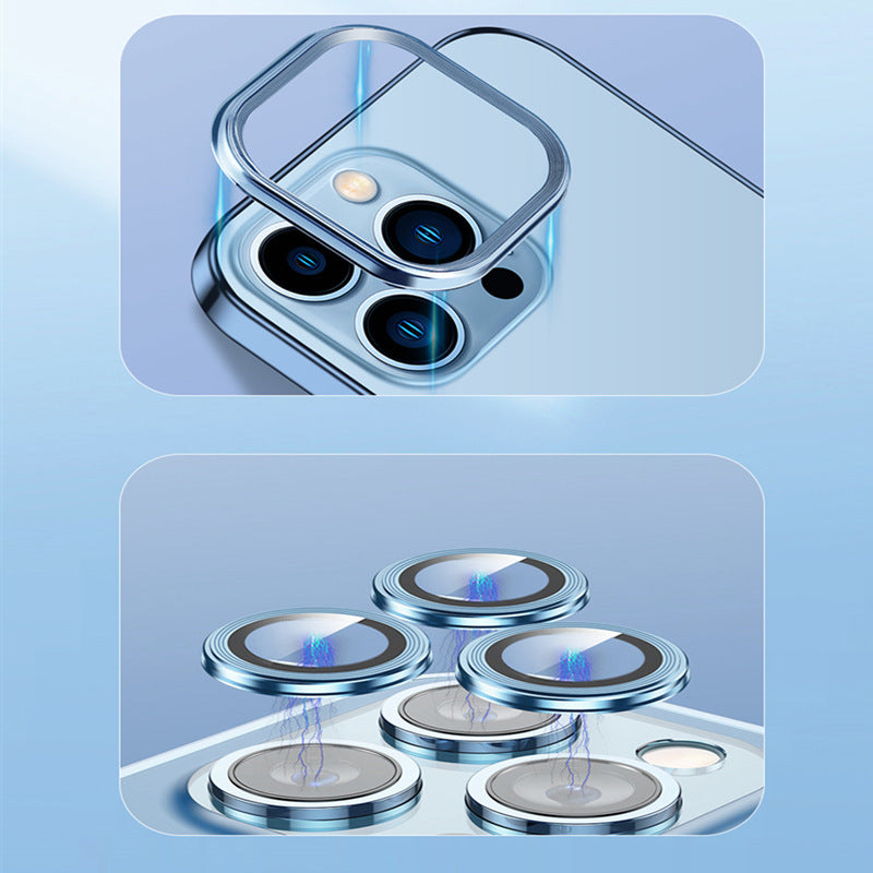 Electroplated TPU Case with Camera Lens Glass Protector Dust Net for iPhone 7–14