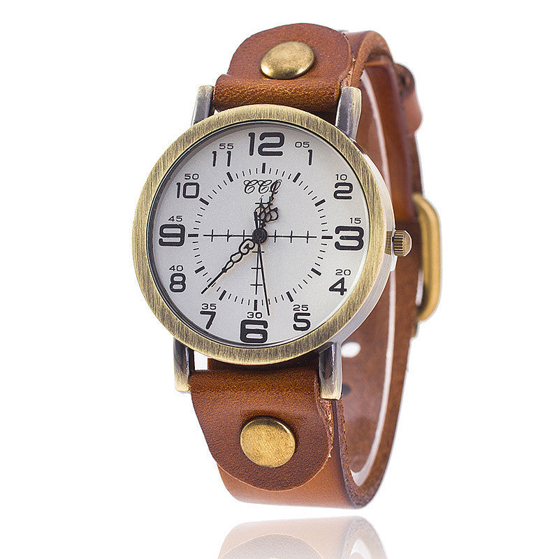 Belt Retro Neutral Watch European And American Digital Women's Casual