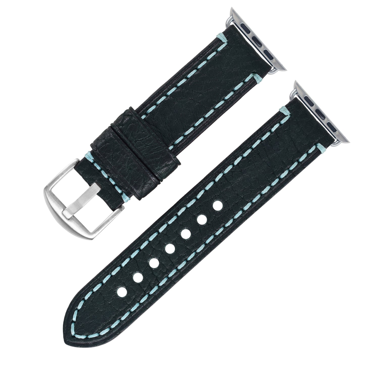 Casual Top Layer Cow Leather Watch Strap With Metal Buckles