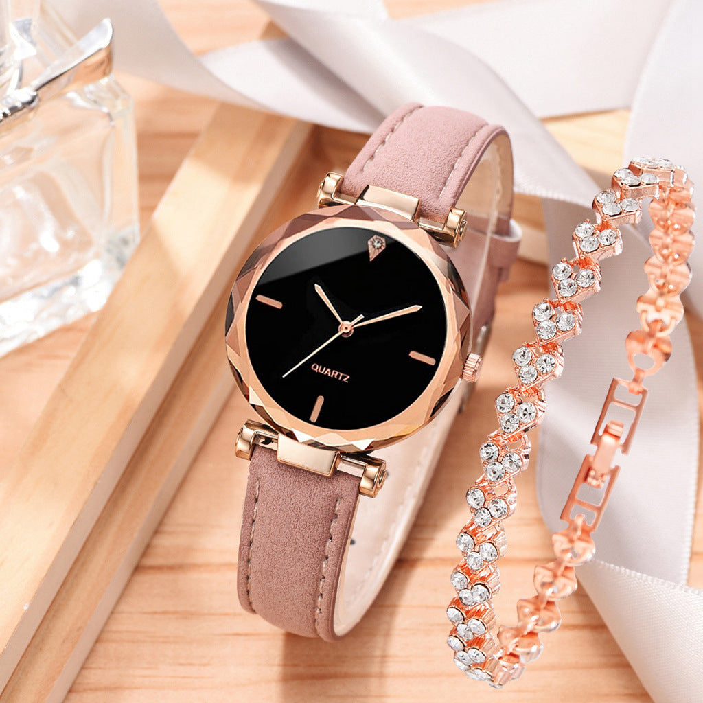 Casual Quartz Watch With Bracelet Set For Everyday Adults