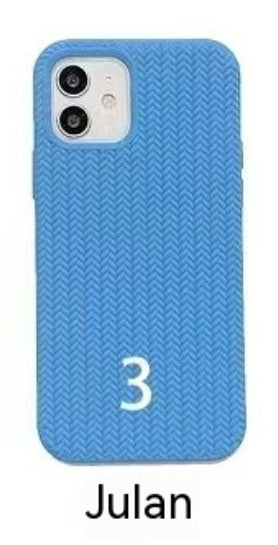 Liquid Silicone Woven Pattern Phone Case For Apple Series
