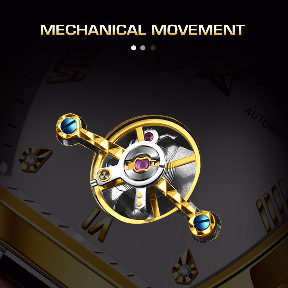 Men’s Luxury LIGE Tourbillon Mechanical Watch Waterproof Luminous Business Gold