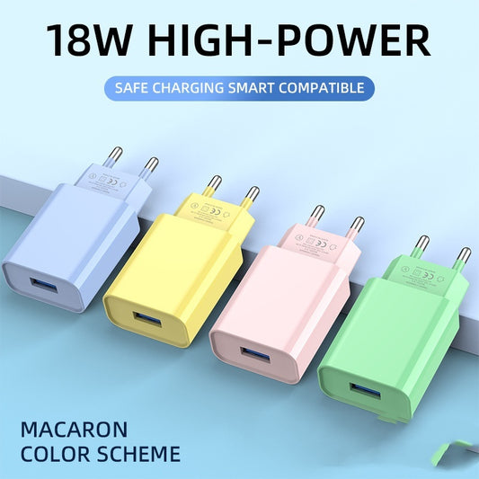 Macaron QC3 USB Charging Plug European Standard EU Plus